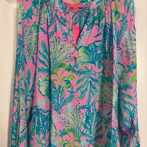 Lilly Pulitzer Elsa Top Totally Blossom XL